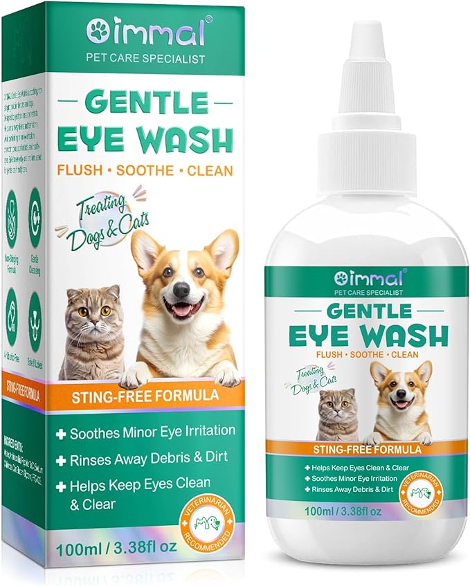 FANSHI Pets Dog Eye Drops Gentle Eye Drops for Dogs and Cats Specially Formulated Eye Wash Relieve Eye Itching & Irritation, Cleansing 100ml/3.38fl Oz