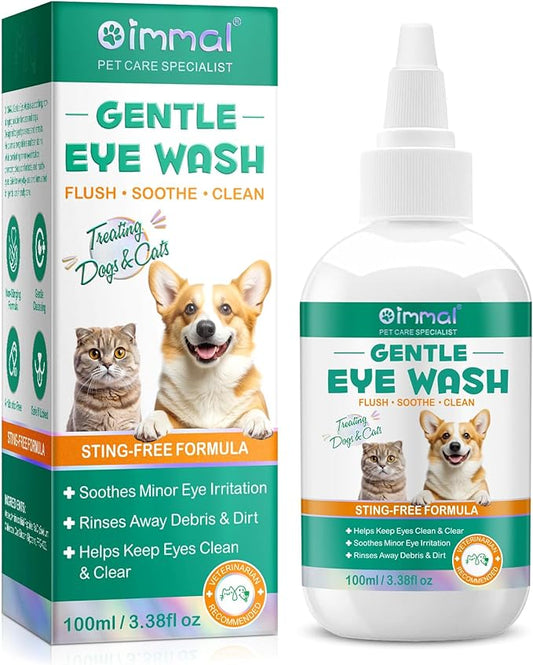 FANSHI Pets Dog Eye Drops Gentle Eye Drops for Dogs and Cats Specially Formulated Eye Wash Relieve Eye Itching & Irritation, Cleansing 100ml/3.38fl Oz
