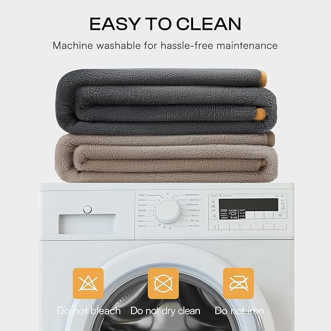 Luciphia Waterproof Pet Blanket, Liquid Pee Proof Dog Blanket for Sofa Bed Couch, Reversible Sherpa Fleece Furniture Protector Cover for Small Medium Large Dogs Cats, Khaki+Beige Medium（57" x 40"）