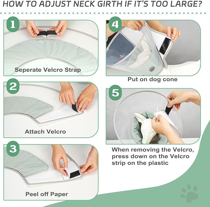 Dog Cone Collar to Stop Licking, Clear Elizabeth Recovery Collar with Soft Pad for Large, Medium, Small Dogs, Pet Head Cone Alternative After Surgery, Neutering, Injury (XL)