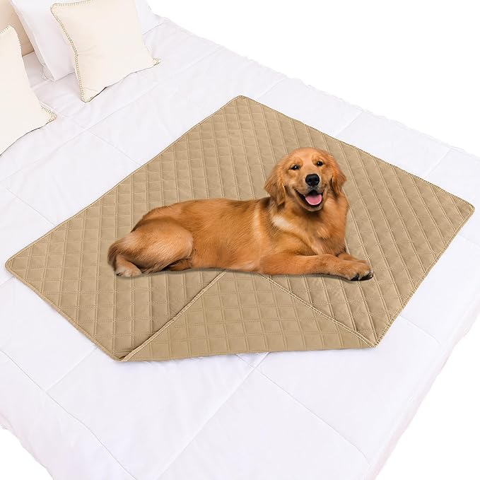Smiry Waterproof Dog Blanket, Reversible Dog Bed Cover Pet Blanket, Soft Pet Couch Covers for Sofa Washable, Bed Couch Sofa Furniture Protector for Puppy Cat Kids (40"x50", Camel/Camel)