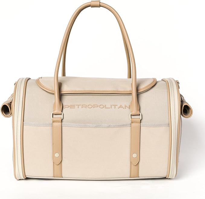 Cat Soft-Sided Carrier, Airlien Compliant, with Ventilation, for Pets Upto 16 lbs (Beige Sand)