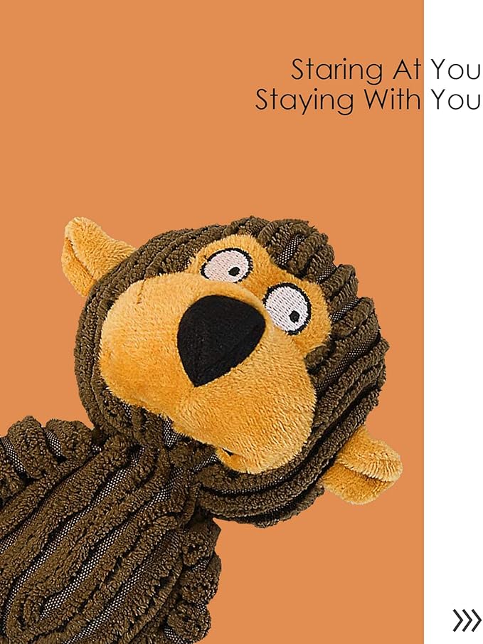 HGB Squeaky Dog Toys, Plush Dog Chew Toys for Puppy Teething, Pet Training and Entertaining, Cute Interactive Dog Toys for Small and Medium Dogs