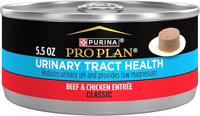 Purina Pro Plan Urinary Tract Health Beef and Chicken Entree Classic Cat Food - (Pack of 24) 5.5 oz. Cans