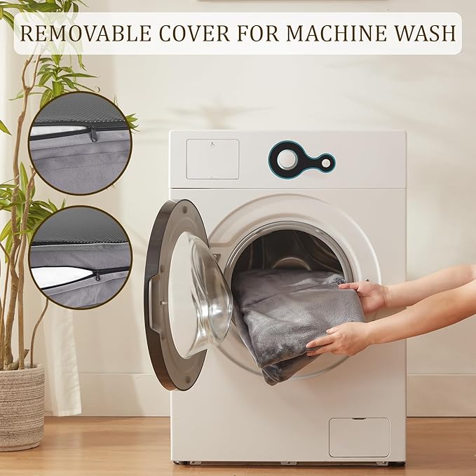 Bedfolks Orthopedic Dog Bed, Waterproof Dog Sofa Bed for Medium Dogs, Egg Foam Pet Couch Bed with Removable Washable Cover and Nonslip Bottom, Dark Grey