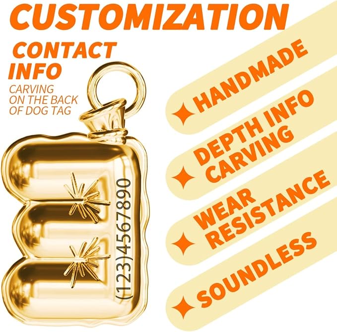 Personalize CAT Collar Charm Brass Balloon Initials/Number Shape