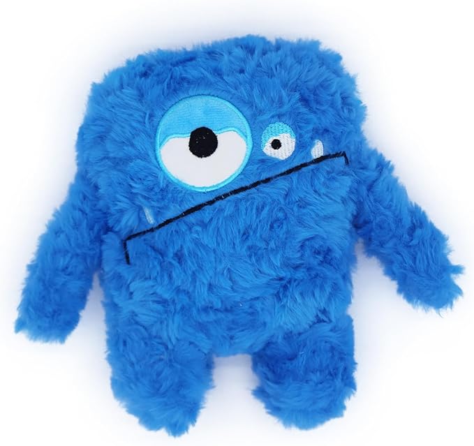 Plush Squeaky Dog Toy, Crinkle Stuffed Dog Toy Keep Them Busy Tug of War Dog Chew Toy for Small Medium Large Dogs (Blue)