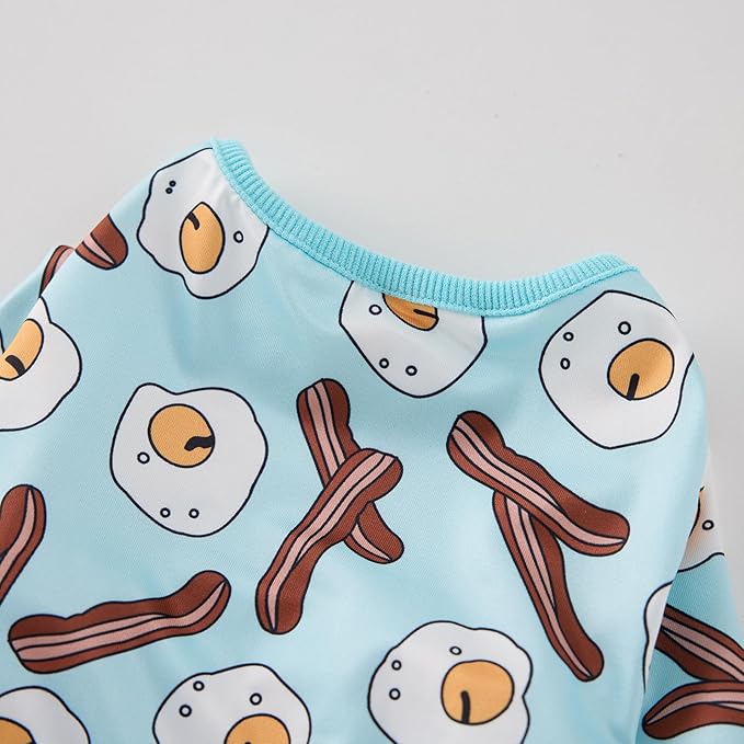 Dog Pajamas Onesie for Small & Medium Dogs - Polyester, Cozy, Wrinkle-Resistant Four-Legged Apparel (Light Blue, XXX-Large)