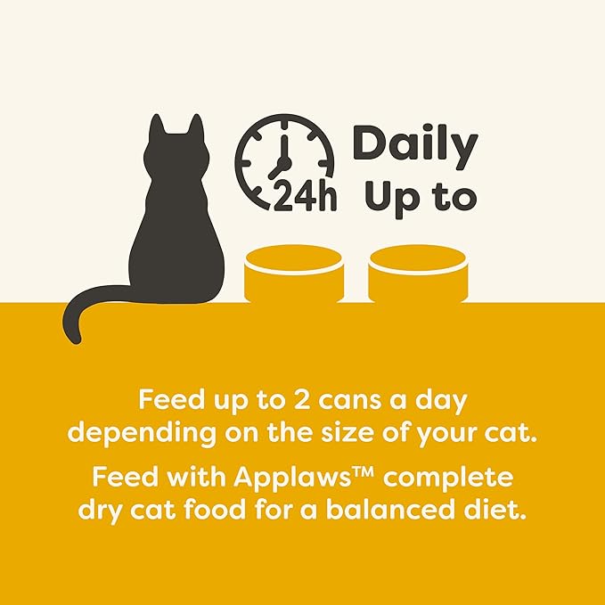 Applaws Wet Cat Food, 24 Count, Limited Ingredient Canned Wet Cat Food, Chicken Breast with Cheese in Broth, 5.5oz Cans