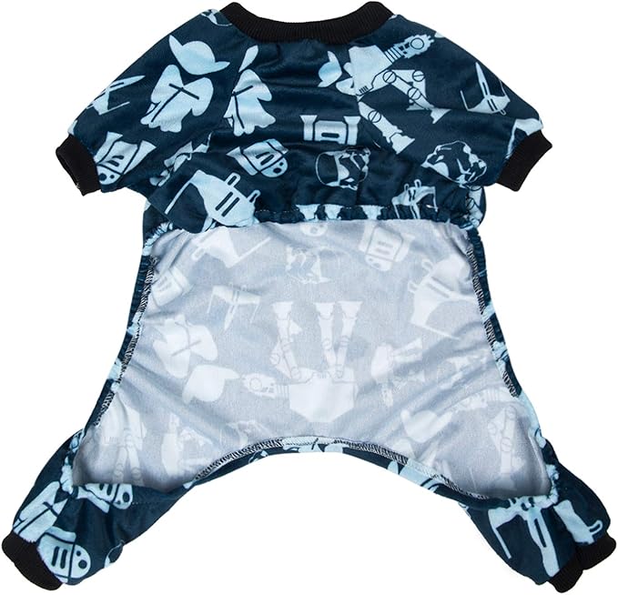 CuteBone Small Dogs Outfit Soft Puppy Onesies Pjs Dog Pajamas Pet Coat Cat Apparel Comfy Doggie Jumpsuit Bodysuit for All Seasons P47L