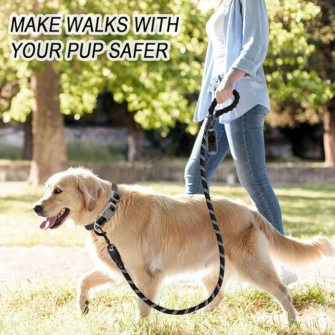 BARKBAY Dog Leashes for Large Dogs Heavy Duty Dog Leash 4/5/6 FT with Comfortable Padded Handle and Highly Reflective Threads for Medium Large Dogs Walking Training Running (4FT-1/2'',Black)