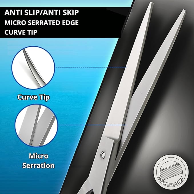 Dog Grooming Scissors, Curved Scissor for Dog Grooming and Cats, Pet shears for Trimming Face & Paws, 7 In Curved Blade
