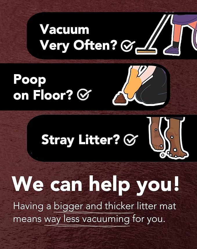 Lukamoo® Cute Double-Layer Litter Mat, Ideal for Any Cat Litter