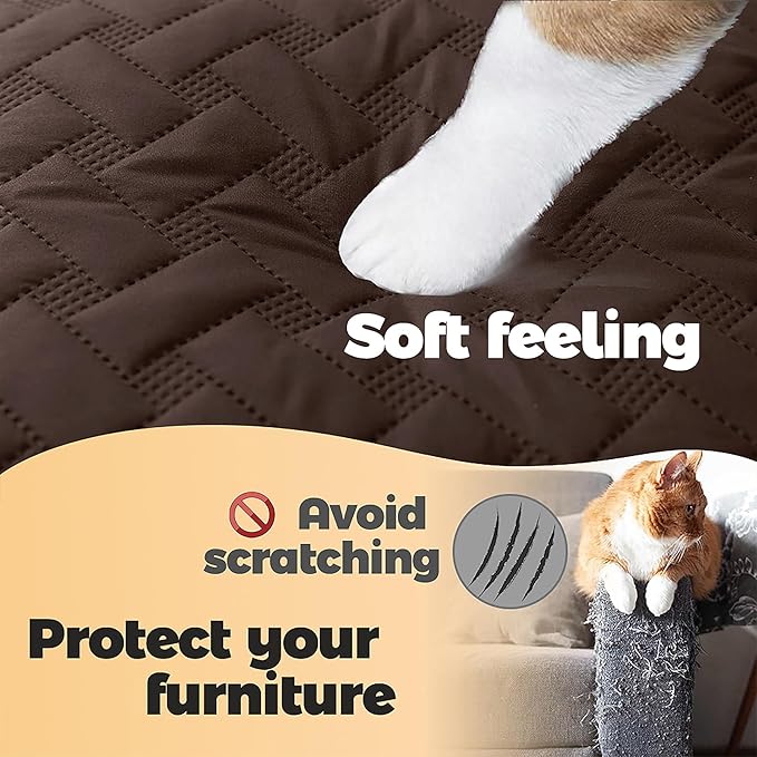 gogobunny 100% Double Sided Waterproof Dog Blanket Soft Pet Bed Cover Reversible Protect Furniture Couch Sofa Car for Puppy Cat Kids (Dark Chocolate/Light Chocolate, 82x120 Inch (Pack of 1))