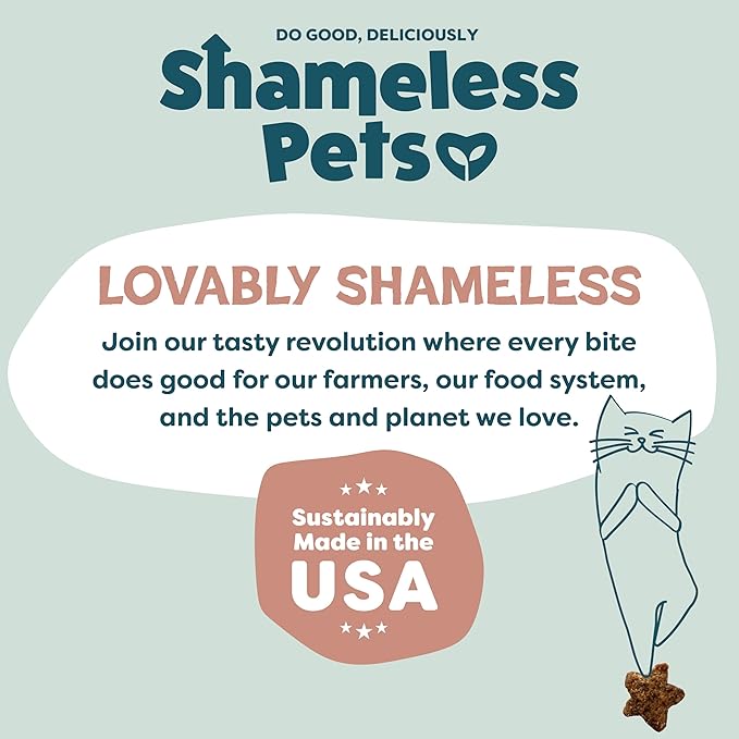 Shameless Pets Crunchy Cat Treats - Kitty Treats with Natural Salmon, Healthy Yam Good Flavors - 3-Pk