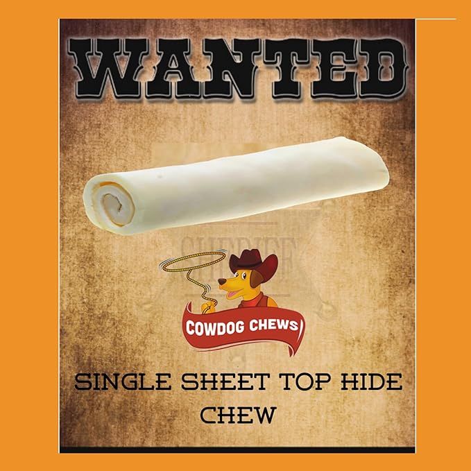 Cowdog Chews Rawhide Gourmet Meaty Rolls 7-8" (20 Count) – Premium Dog Treats with Savory Beef Filling, Long-Lasting Chew for Aggressive Chewers, High-Protein, Natural Ingredients