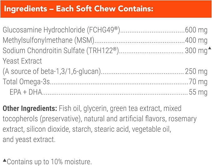 Nutramax Cosequin for Dogs Joint Health Supplement, Contains Glucosamine for Dogs, Plus Chondroitin, MSM and HA, Supports Healthy Joints, Chewable Tablets, 150 Count