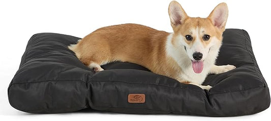Bedsure Dog Bed Medium Size Dogs - Washable Pet Bed Mattress with Oxford Fabric, Water Resistant Flat Pet Pillow Cushion for Medium Dog Crate, 30x20x4, Black