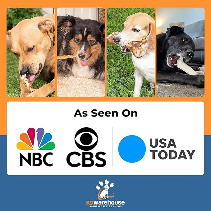 Trachea Dog Chews - Premium Beef Trachea for Dogs Packed in USA - Natural Cow Trachea Dog Treats - Supports Joint Health - High Protein - Long-Lasting Chew for All Breeds - 25 Pack