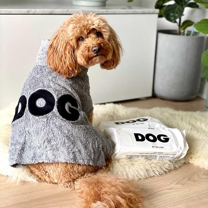 DOG by Dr. Lisa - Dog Wipes - Plant-Based, Natural Bathing Wipes for Dogs - Made from 100% Compostable Bamboo - Vet-Created - Vegan, Non-Toxic - 960 Count