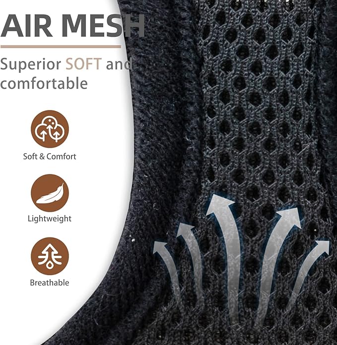 PUPTECK Adjustable Dog Harness Collar and Leash Set Step in No Pull Pet Harness for Small Medium Dogs Puppy and Cats Outdoor Walking Running, Soft Mesh Padded Reflective Vest Harnesses, Solid Black M