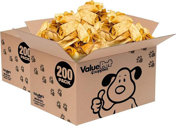 ValueBull Premium Cow Ears, 400 Count Wholesale Pack - All Natural Dog Treats, 100% Angus Beef, Single Ingredient, Cleans Teeth & Gums