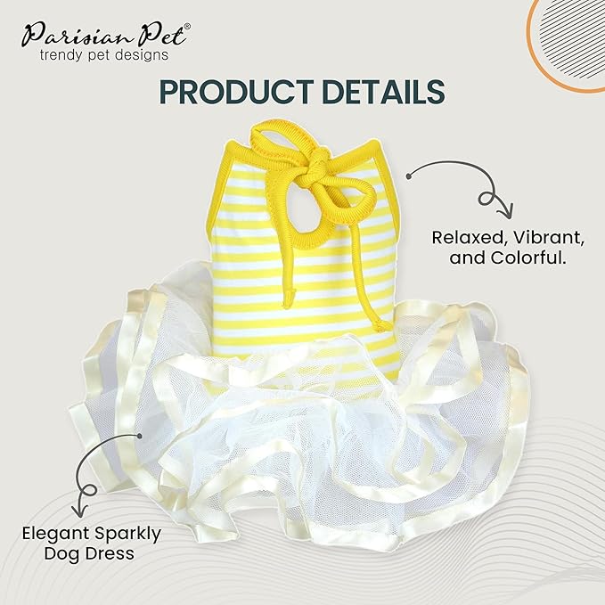 Parisian Pet Ballerina Dog Dress Yellow