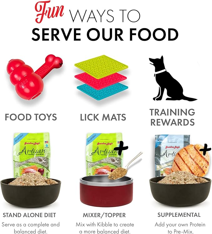 Grandma Lucy's Artisan Dog Food, Grain Free and Freeze-Dried - Artisan Lamb, 10Lb Bag