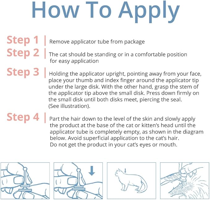 Catego for Cats Flea and Tick Treatment & Prevention (Over 1.5 lbs) 1-Month Supply