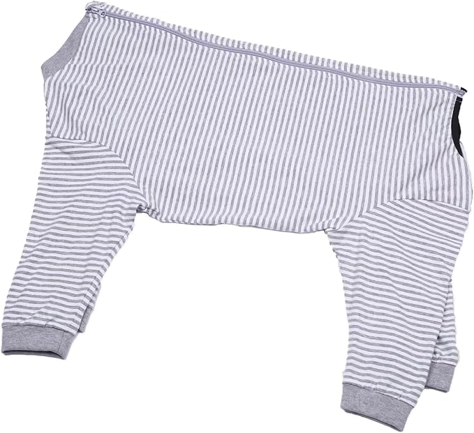 Yeapeeto Dog Onesie Surgery Recovery Suit for Large Medium Bodysuit Dogs Pajamas PJS Full Body for Shedding, Prevent Licking, Wound Protection, Cone Alternative (4X-Large (Pack of 1), Grey)