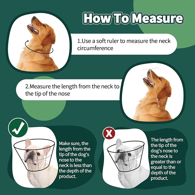 Dog Cone Collar After Surgery, Adjustable Soft Recovery Cone for Small Dogs to Stop Licking, Light-Weight Comfortable Elizabethan Collar for Dogs Anti-Bite Lick Protective Wound