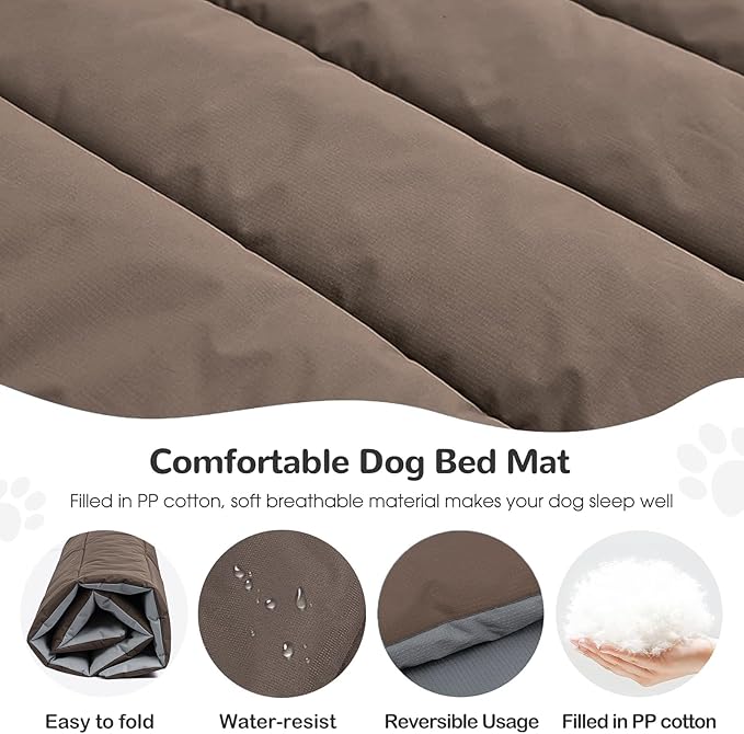 Heeyoo Outdoor Dog Bed, Waterproof Camping Dog Bed Mat, Machine Washable and Portable Travel Pet Pad Mat, Foldable Pet Beds for Small, Medium, and Large Dogs