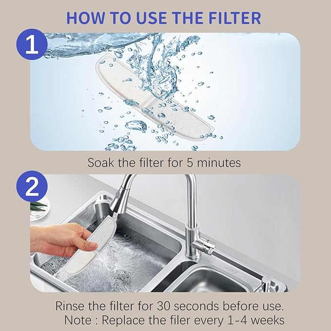 16 Pack Cat Water Fountain Filters, Cat Fountain Replacement Filters for 3.5L/118oz Cat Water Fountain, for W02 Pet Fountain