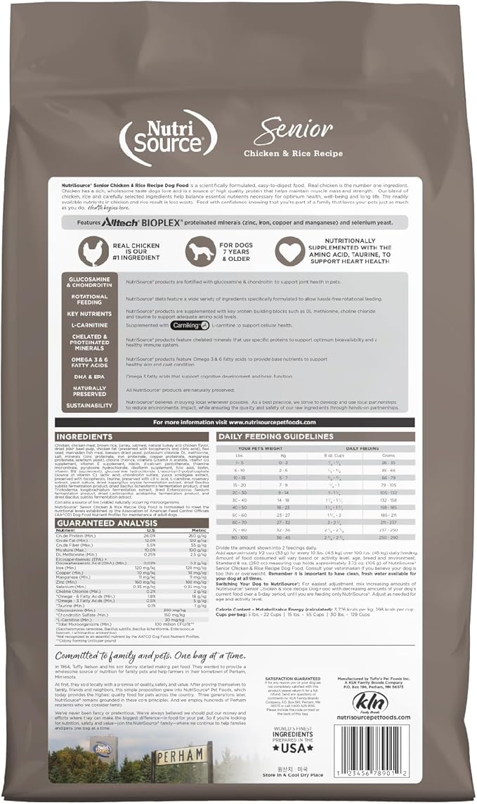 Tuffy'S Pet Food 26503 Nutrisource Senior Dog Food (1 Pack)