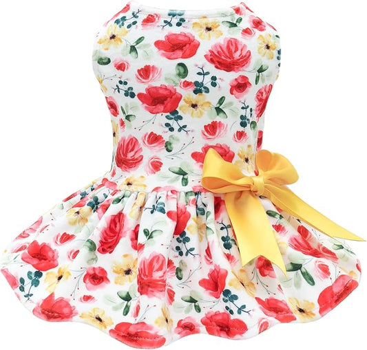 CuteBone Velvet Dog Dresses for Small Dogs, Stylish & Soft Fabric, Comfortable Fit for Everyday Wear, Perfect for Special Occasions NCVA09M