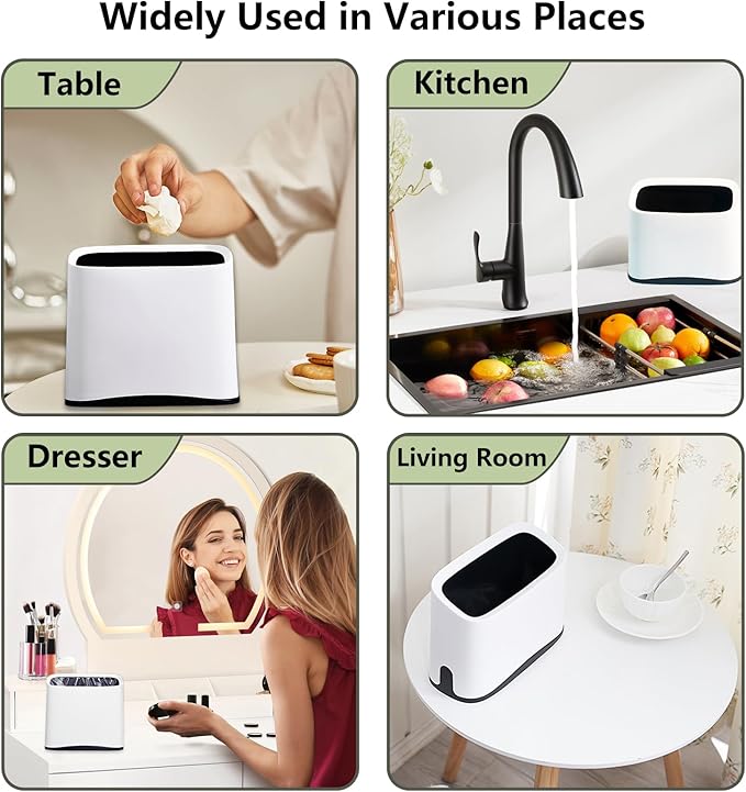 Cat Litter Scoop Holder, Universal Scooper Storage for Any Kitty Shovel, Durable Removable Scoop Stand with 2 Rolls of Garbage Bags, Suitable for Most Metal and Plastic Litter Scooper, White