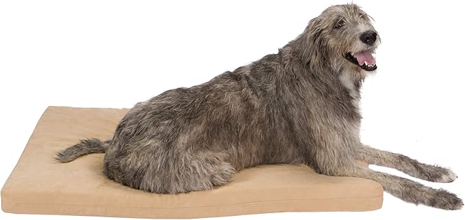 Pet Support Systems Orthopedic Dog Bed - Gel Memory Foam Pet Bed, Luxury Washable Dog Bed for Sleeping and Support (Removable Cover, Large Tan Dog Bed)