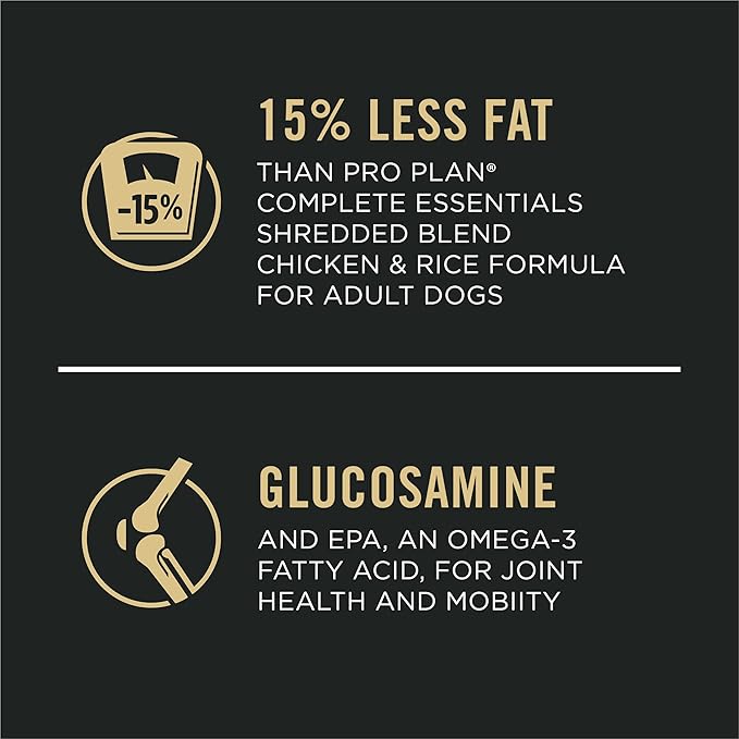 Purina Pro Plan Large Breed Weight Management Dry Dog Food, Chicken and Rice Formula - 34 lb. Bag