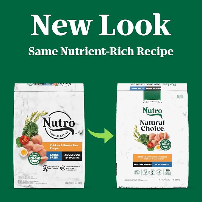 Nutro Natural Choice Adult Large Breed Dry Dog Food, Chicken and Brown Rice Recipe, 13 lbs.