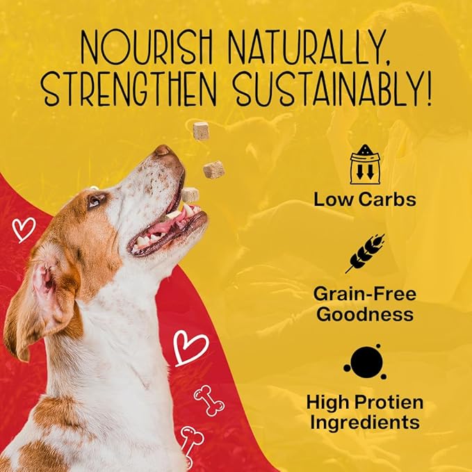 100% Pure Beef Liver Bites, Healthy Freeze Dried Dog Treats, 17.6 oz, All Natural, Grain Free, High Protein & Zero Additives, Made in USA, Packed with Nutrients and Vitamins