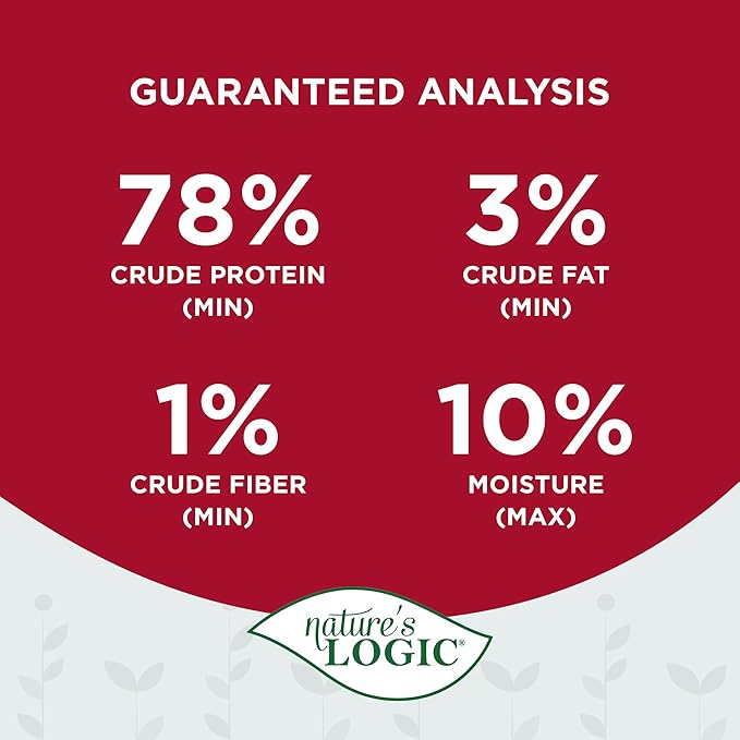 Nature's Logic Beef Lung Dog & Cat Treats - 100% Natural - Single-Ingredient High Protein - No Additives - Dental Care Treat for Dogs & Cats - Grain-Free - Beef Lung Treat, 3.5oz