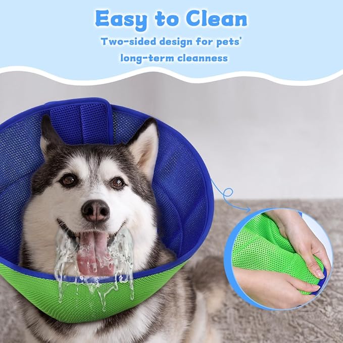 XXS Soft Dog Cone Collar Alternative to Stop Licking, Comfy E Cones for Small Dogs After Surgery, Comfortable Elizabethan Recovery Head Ecollars of Shame, XL Pet Neuter Neck Collars Anti Licking