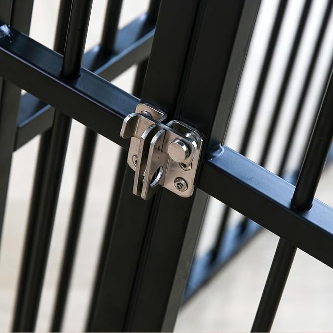 Dog Playpen - 32" Height Dog Pen, Heavy Duty Puppy Pen with Door, Safe & Sturdy, Easy Assemble for Indoor/Outdoor Pet Playpen