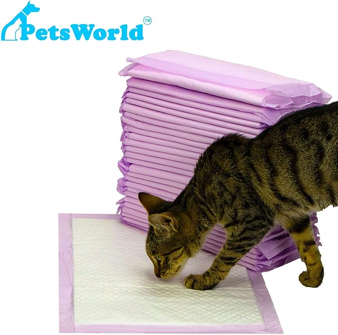 PETSWORLD Cat Pads Refills for Tidy Cats Breeze Litter System for Cat Litter Box, 50 to 400 Pads (200 Count, Unsented)