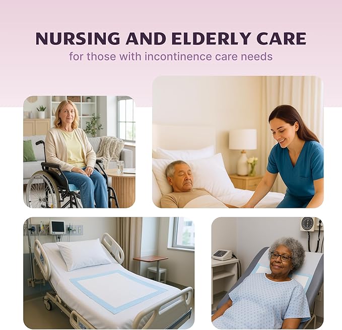 Incontinence Bed Pads 32x36, 50 Count Disposable Underpads, Ultra Absorbent Waterproof Chux, Extra Large Disposable Bed Pads for Adults, Kids & Pets