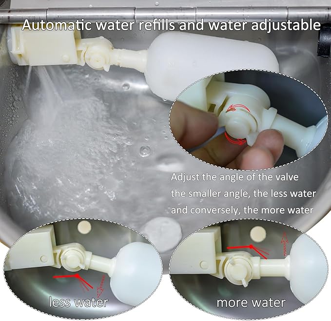 Automatic Dog Water Bowl Dispenser Large Size Pet Waterer Feeder Stainless-Steel Water Trough for Poultry and Small Livestock