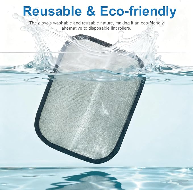 Pet Hair Remover Glove for Dogs and Cats, Reusable & Electrostatic Pet Hair Remover Glove, Effective Pet Hair Removal Tool for Couch, Carpet, Car Seat, and Clothing-2PCS