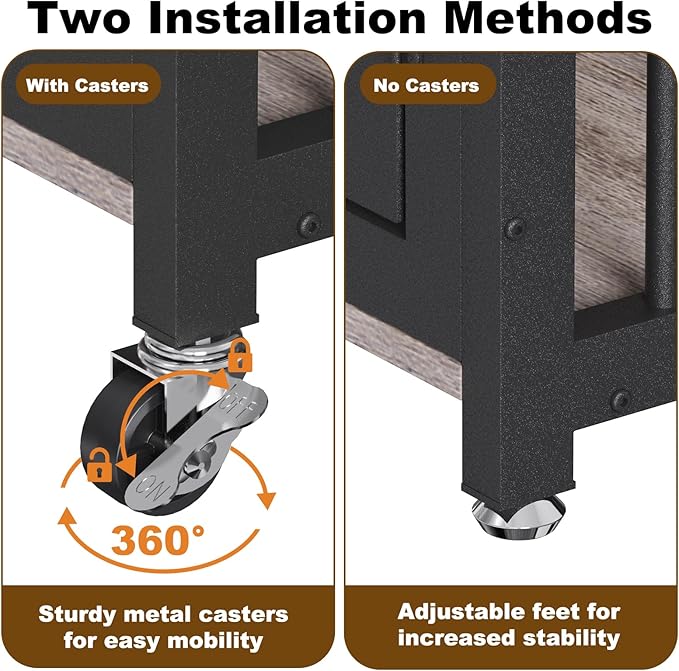 EasyCom 41"/33"/27" Dog Crate Furniture with Name Tag, Heavy Duty Dog Kennel Indoor for Medium Dogs, Double-Doors Sturdy Metal Dog Cage for Anxiety Dog, Decorate House as TV Stand, End Table