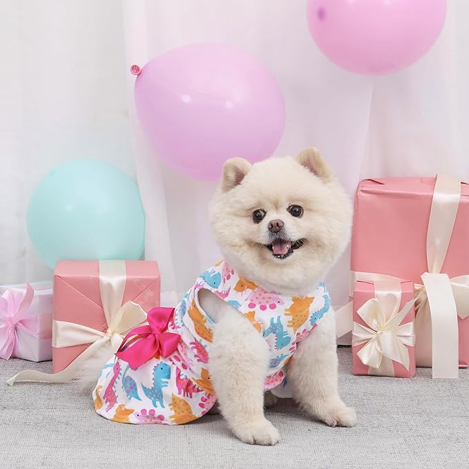 CuteBone Velvet Dog Dresses for Small Dogs, Stylish & Soft Fabric, Comfortable Fit for Everyday Wear, Perfect for Special Occasions NCVA12XS