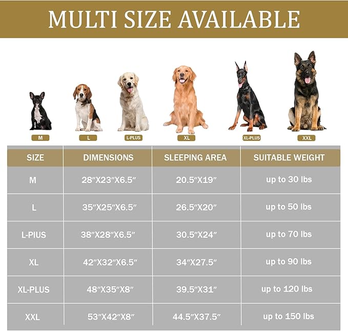 Bedfolks Orthopedic Dog Bed, Waterproof Dog Sofa Bed for Medium Dogs, Egg Foam Pet Couch Bed with Removable Washable Cover and Nonslip Bottom, Brown